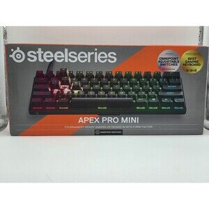 Steelseries Apex Pro Mini Black Wired HyperMagnetic Gaming Keyboard - New